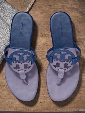 TORY BURCH DARK LOTUS/BERMUDA SOFT MILLER